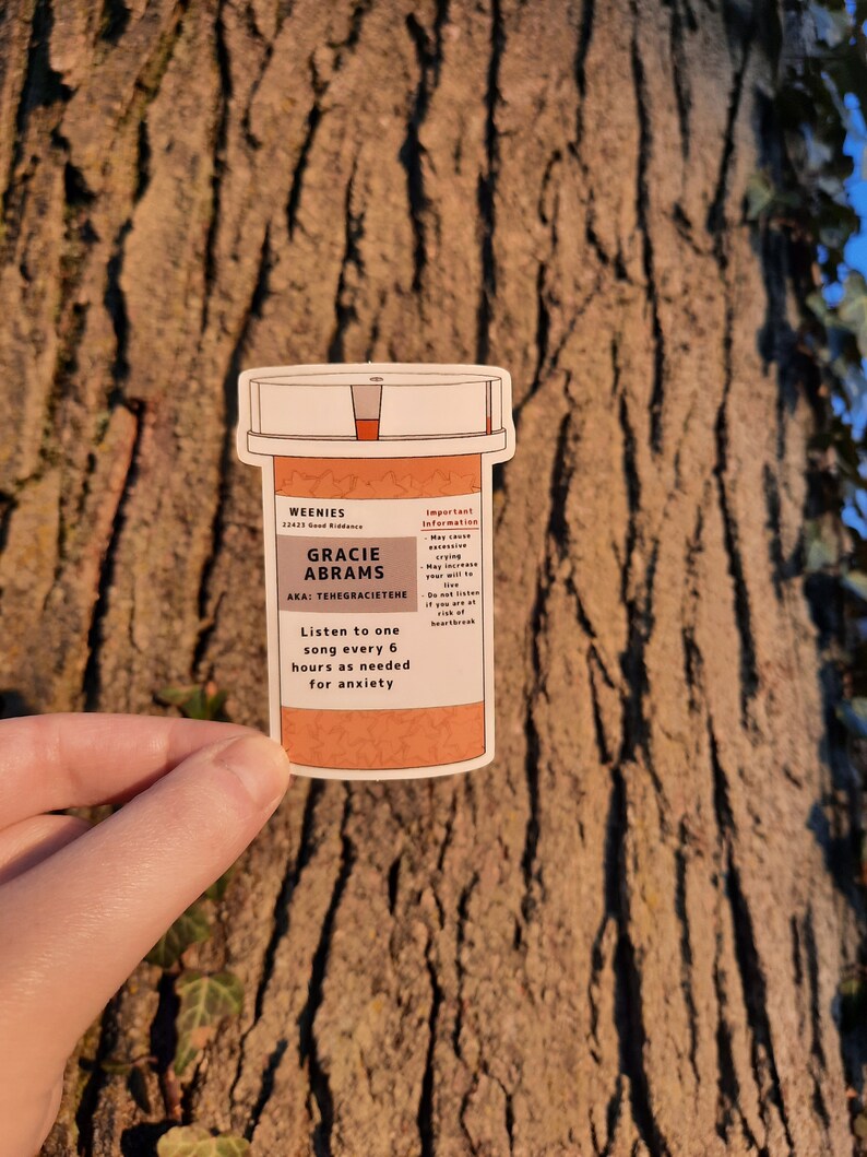 Gracie Abrams Good Riddance Pill Bottle Sticker image 3