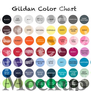 Gildan Color Chart
