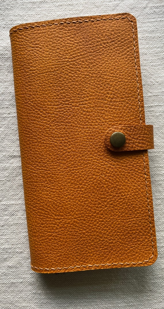 Weeks Leather Folio, Pebbled Yellow