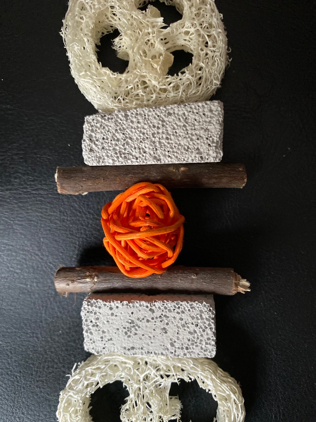 Willow Loofah Pumice Chew Pet Rat, Gerbil, Hamster,chinchilla, Rabbit