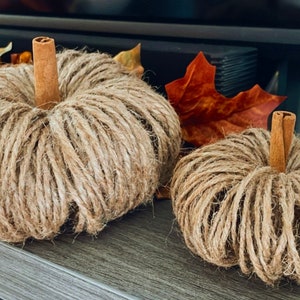 Rustic Twine Pumpkin, fall decor, rustic style pumpkins, autumn fall farmhouse, twine Pumpkins, farmhouse decor, pumpkins , handmade