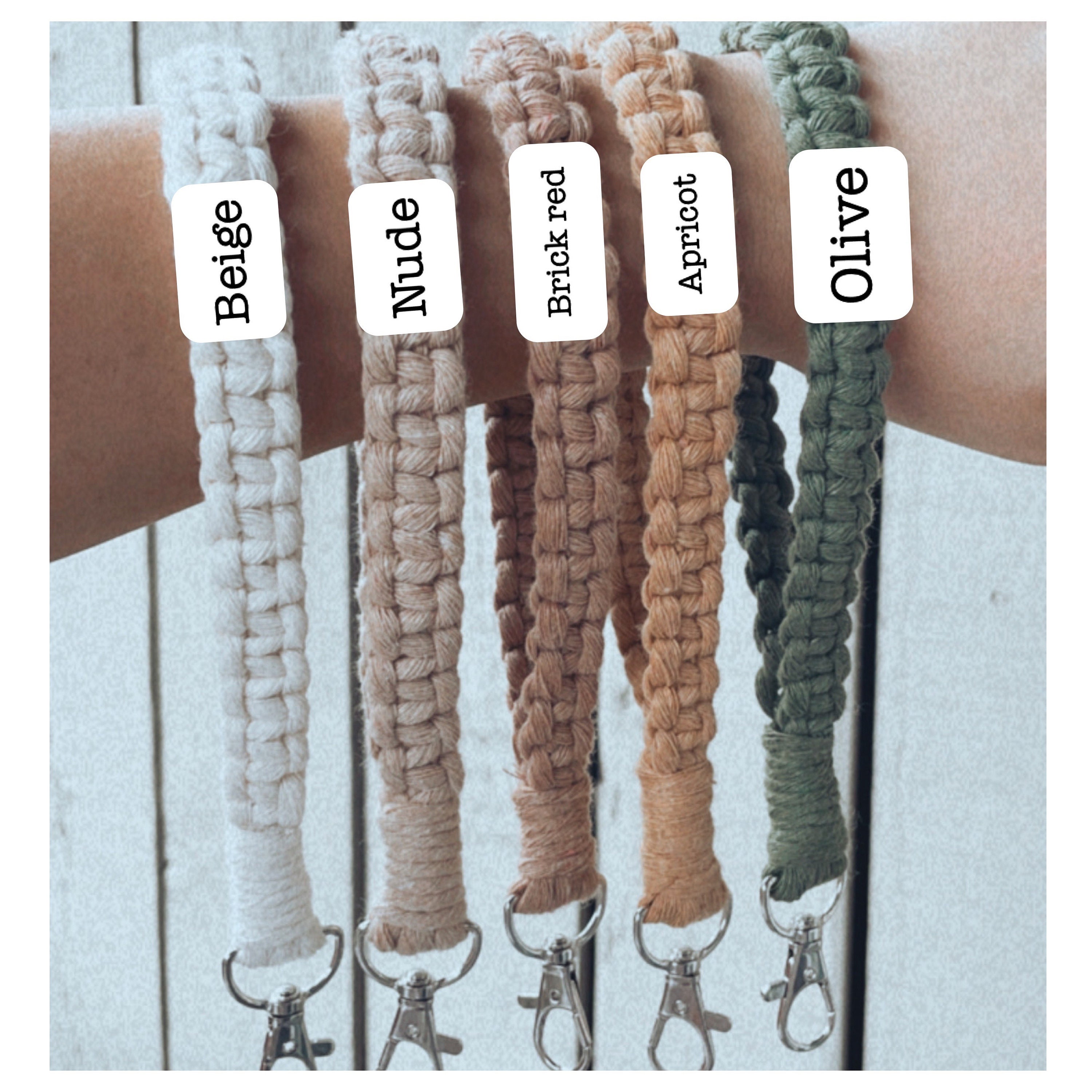 Bracelet tressé en macramé de style pastChev, porte-clés Boho, bracelet  porte-clés, lanière de poignet, porte-clés, accessoire de sac à main -  AliExpress