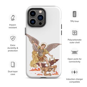 Saint Michael defeats the evil, Tough Case for iPhone®