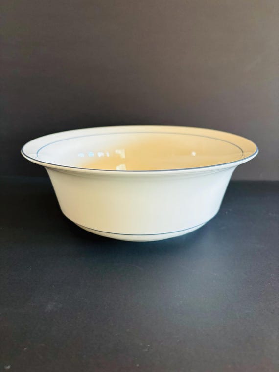 Lenox Chinastone "For the Blue" Pinstripe Round Serving Bowl