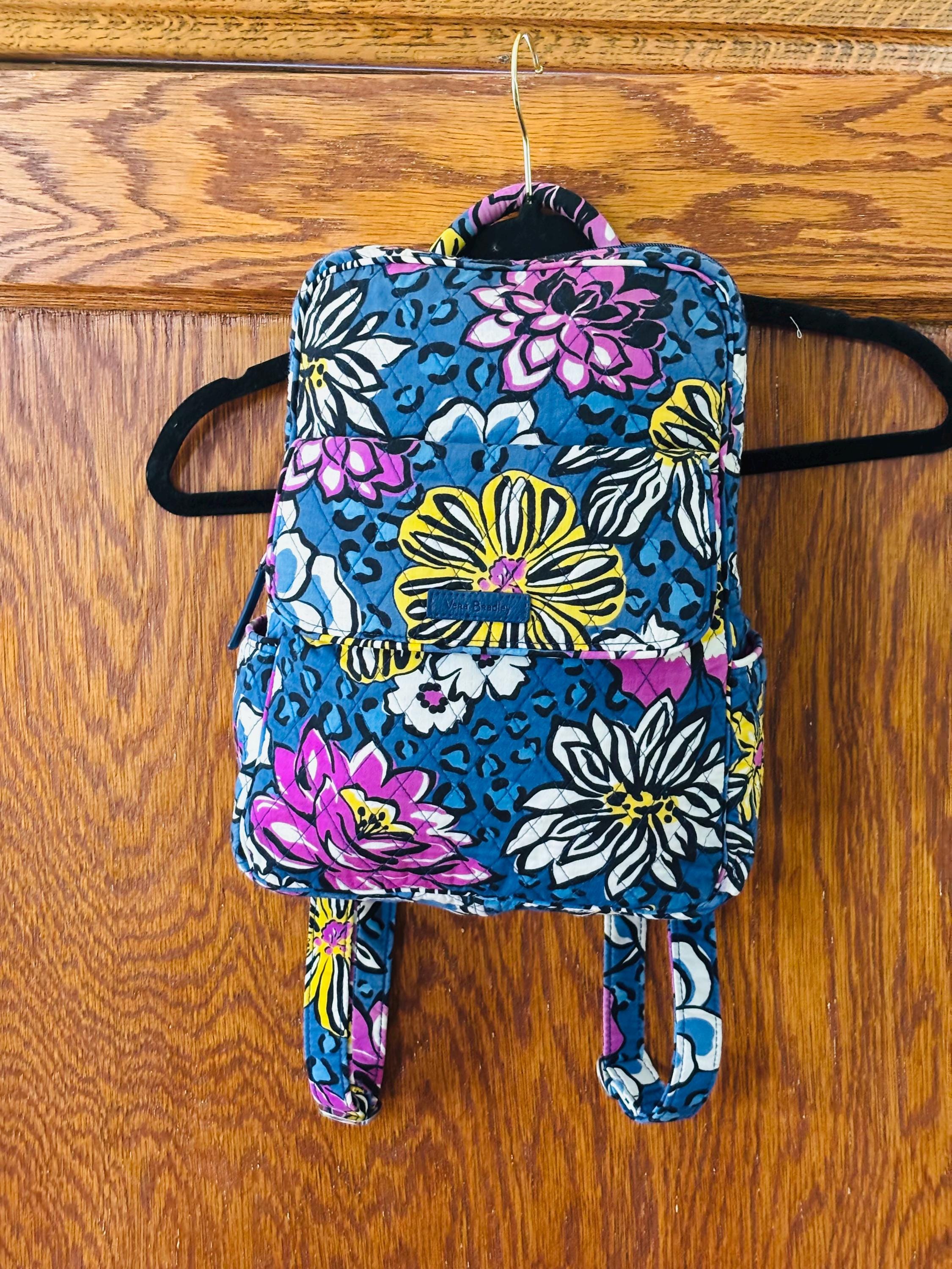Vera Bradley Blue Floral Lily Backpack - Etsy
