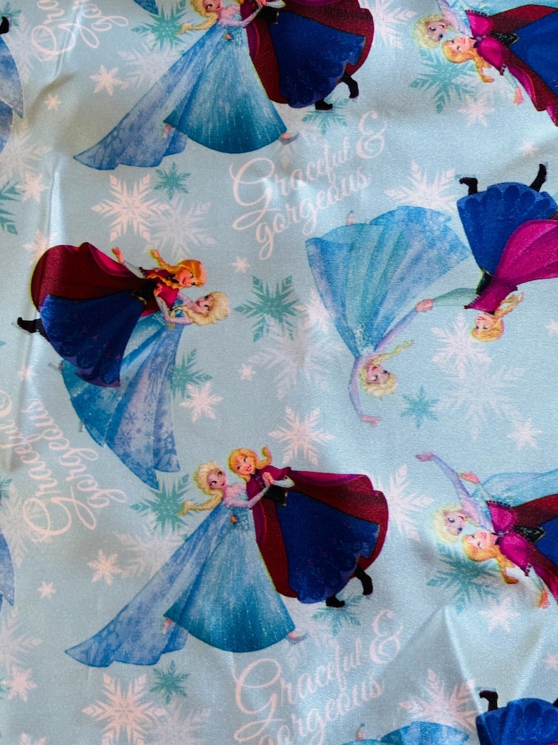 Disney Sisters Skating Glitter Allover 2014 Fabric Panels image 1