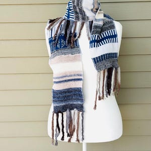 Boho Upcycled Winter Scarf