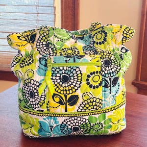 Vera Bradley Shoulder Bag in Green Blue Florals