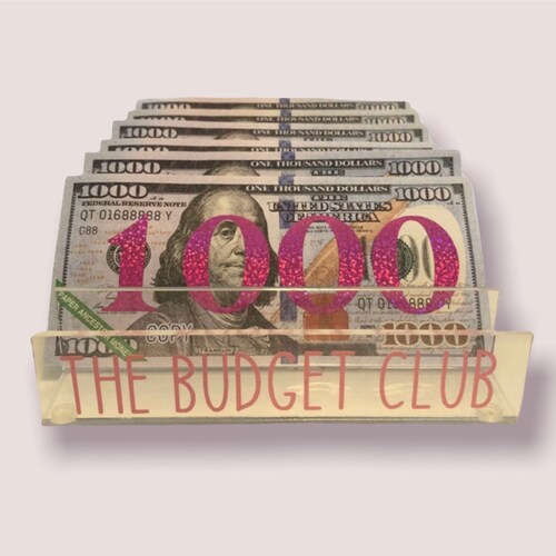 Personalized Clear Cash Tray Cash Stuffing Cash Budget Etsy
