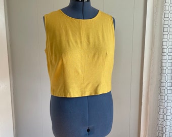 Vintage 1990s Bloomingdales yellow top