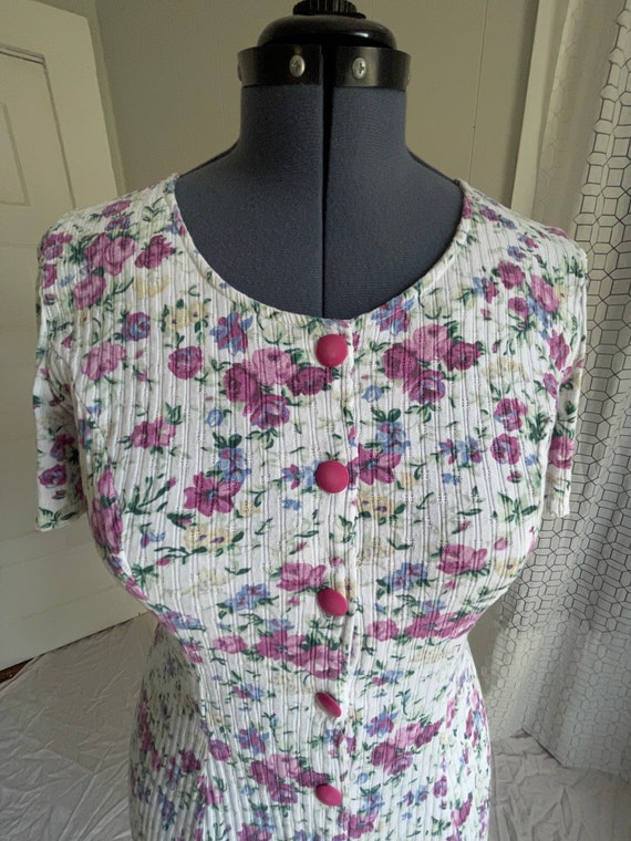 Vintage 1980s Tabby cotton floral day dress - image 2