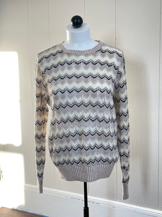 Vintage 1980s Alfred Dunner chevron sweater