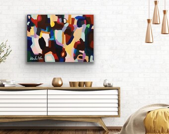 Original Abstract Painting, Art Prints, Colorful, Trending Painting, Mixed Media Wall Canvas Prints, Home Decor, Warm Colors