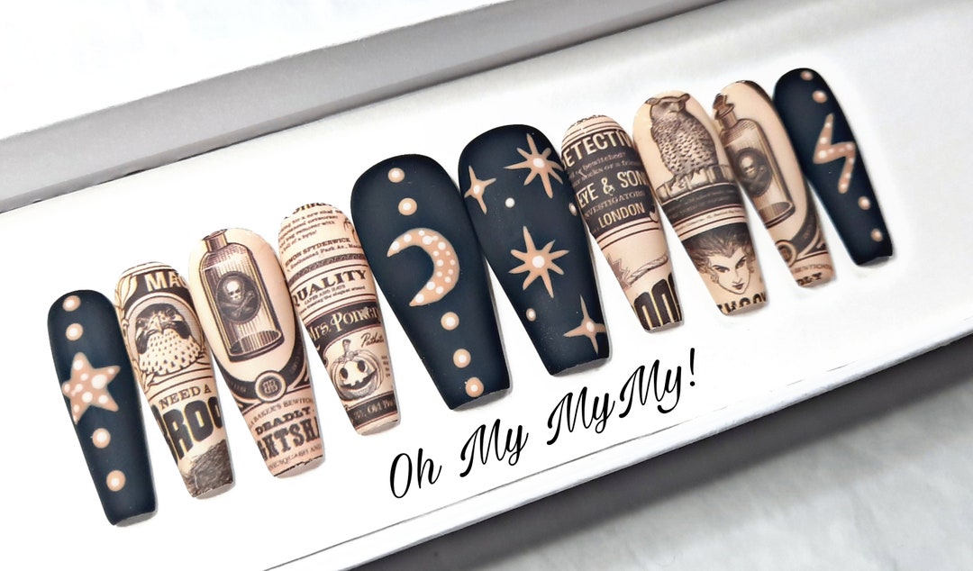 THE WITCHER Press on Nails Halloween Nail Witchy False Nails Spooky