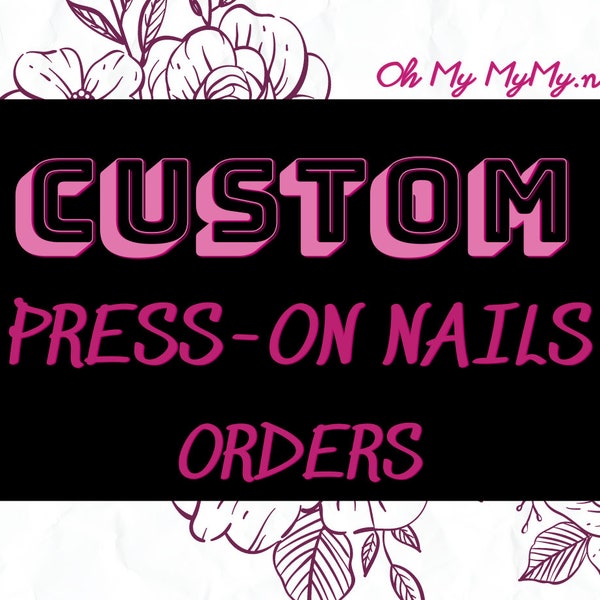 CUSTOM DESIGN Press-on Nails Set| Fake nails| False nails|Luxury Press On Nail|Hand painted|Custom Gel Polish |Glue On Nail |Gift for her