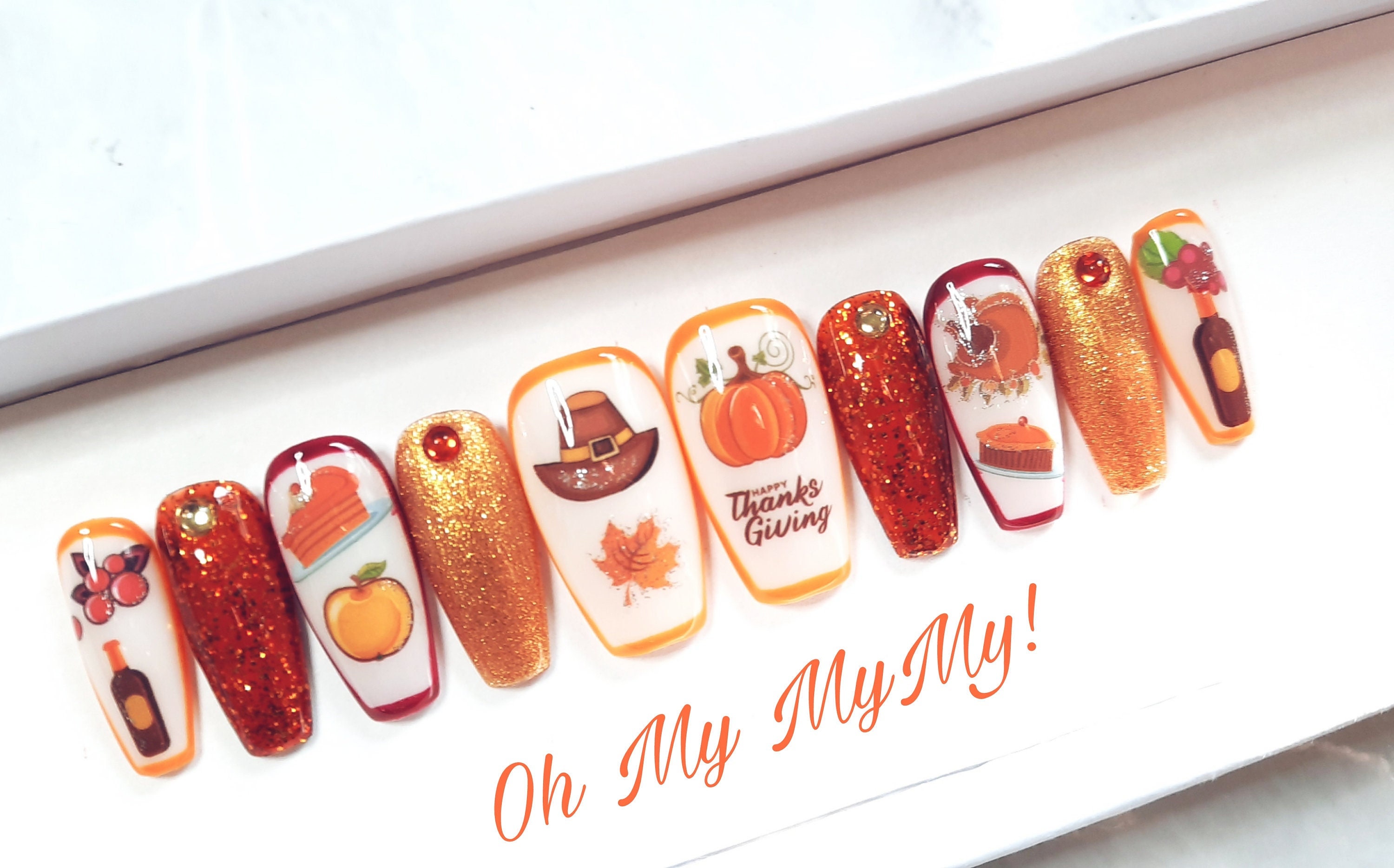 Thanksgiving Acrylic Nail Designs