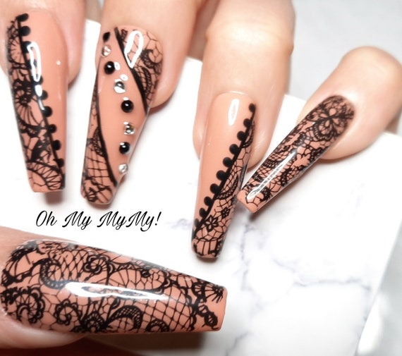 White Floral Lace Gel Nail Strips | MoYou London