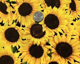 Sunflowers All Over by Timeless Treasures 100% Cotton Fabric FREE SHIPPING