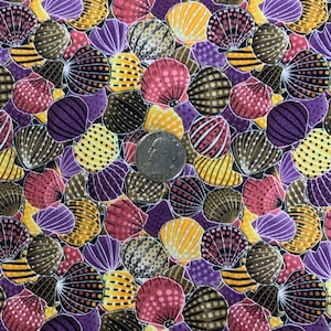 Seashells Way Under de Oasis Fabrics Tejido 100 % algodón ENVÍO GRATIS