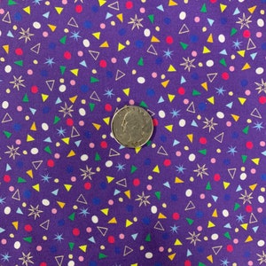 Kitty Cats Quilting Treasures Confetti on Purple Background 100% Cotton FREE SHIPPING