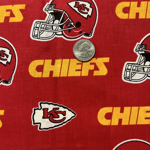 Kansa City Chiefs NFL 100% Cotton Fabric Free Shipping