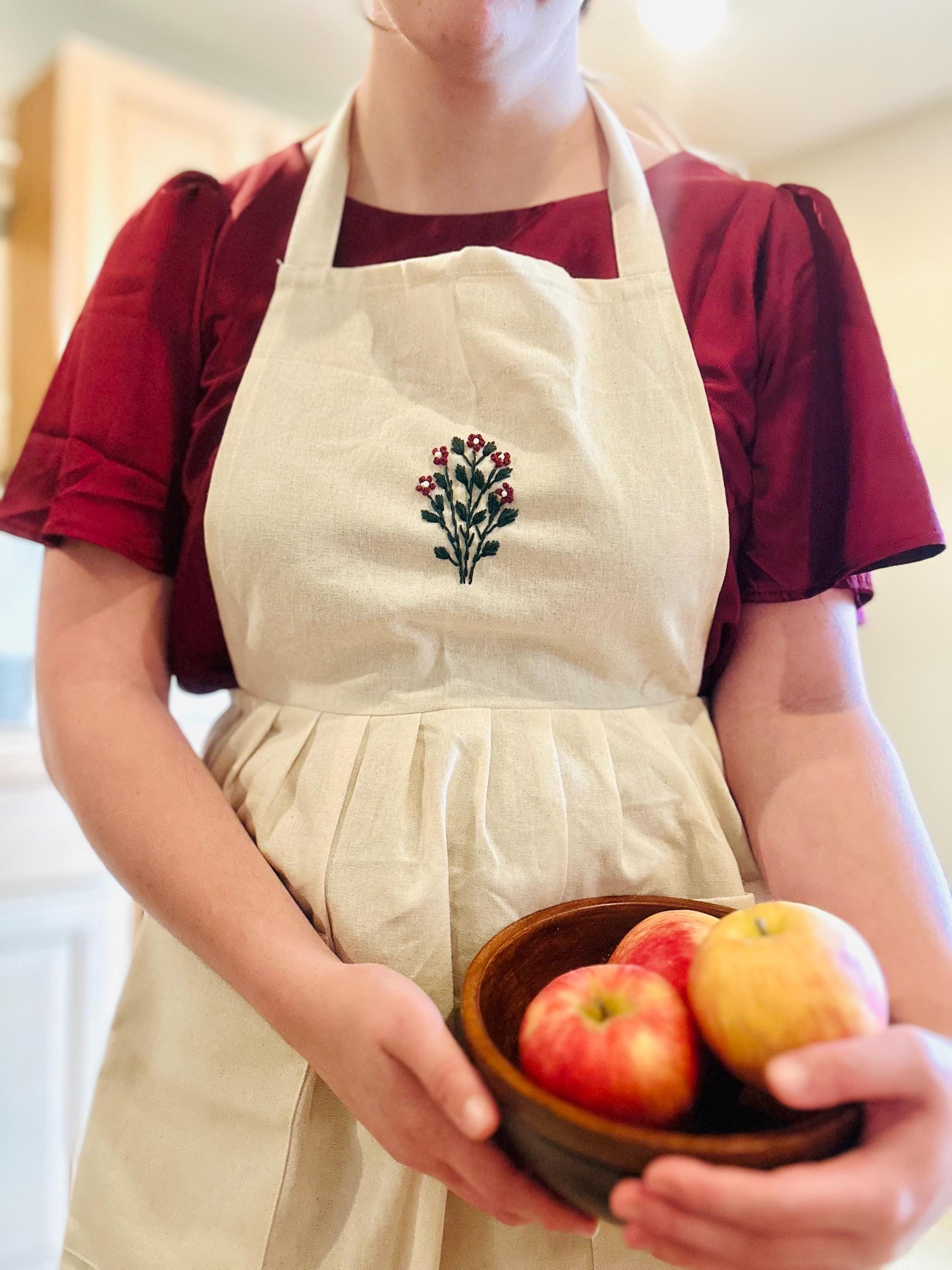 Hand Embroidered Apron - Etsy