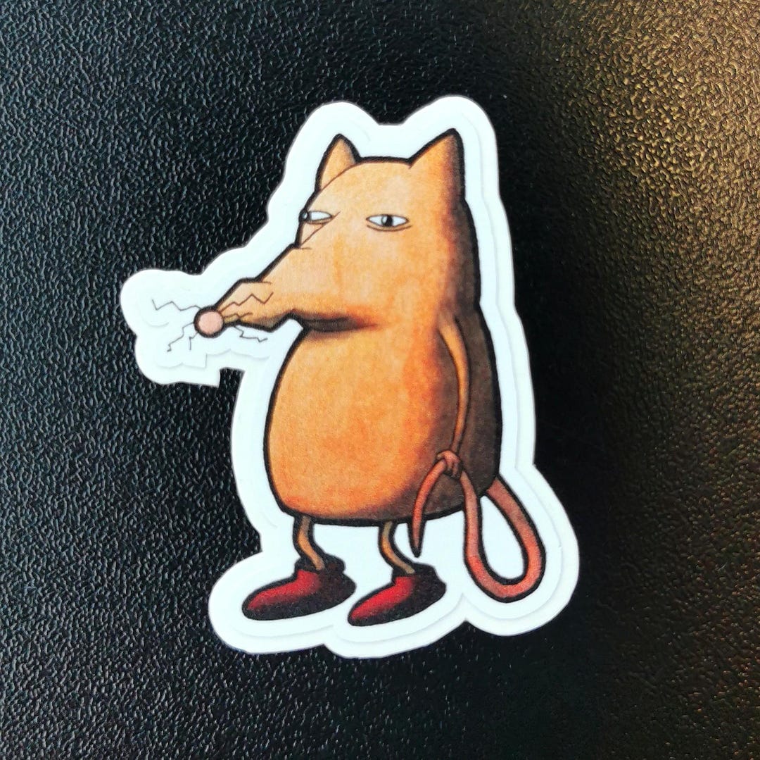 Rat Man 2 Inch Vinyl Sticker | for Laptop, Water Bottle, Waterproof - Etsy