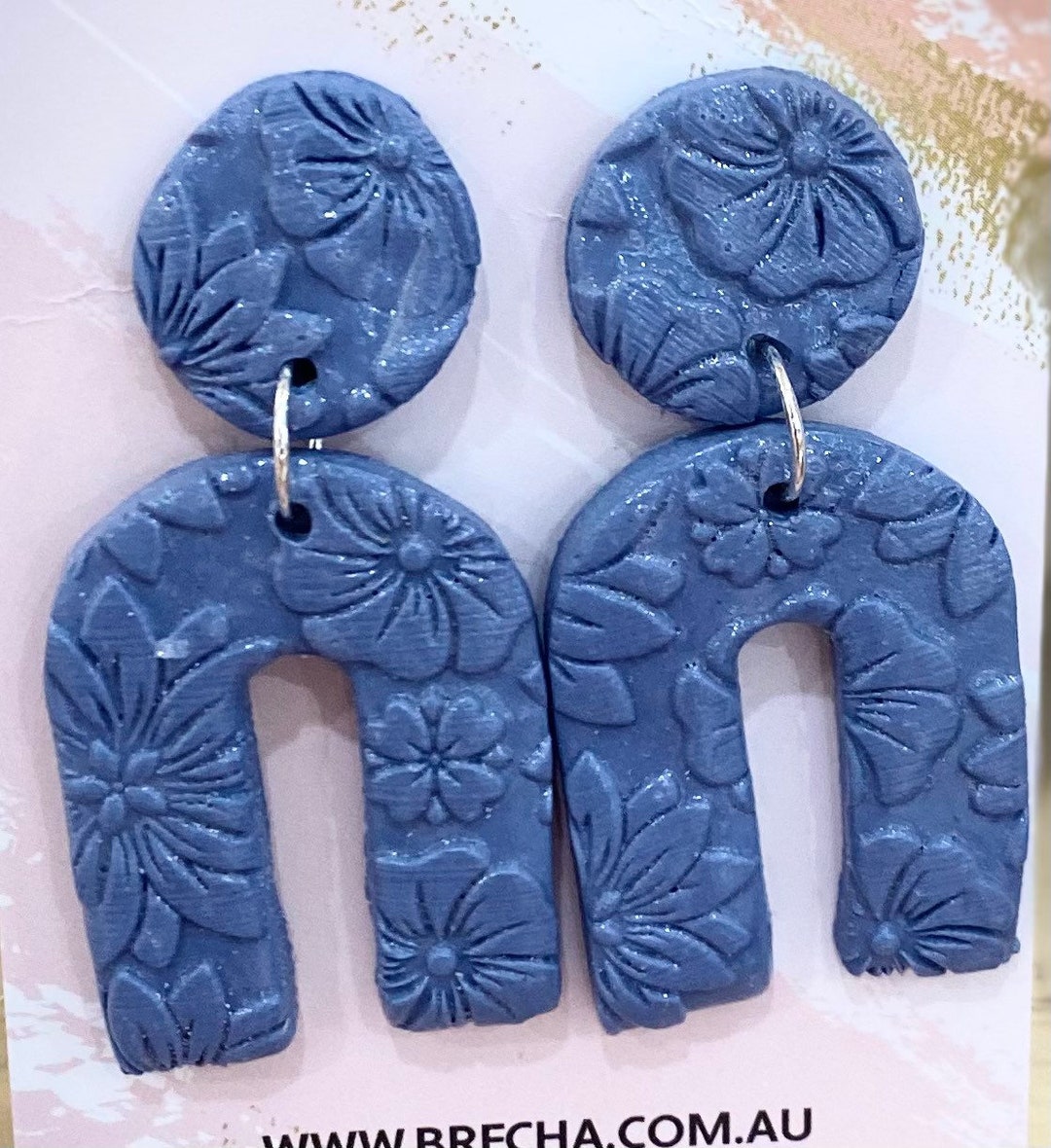 Arch Shape Polymer Clay Earrings Etsy Australia