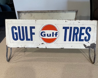 Vintage Gulf Refinery Sign Painting 12x18 signed and dated art print poster