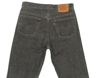 1990s Vintage Levis 501 Pebble Black Jeans 29x28.5