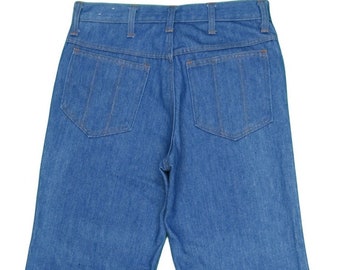 1970s Vintage Pleated Flare Jeans 30x29.5