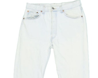 1990s Vintage Levis 501 Frost White Jeans 32x29