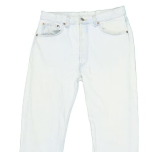 1990s Vintage Levis 501 Frost White Jeans 32x29 image 1