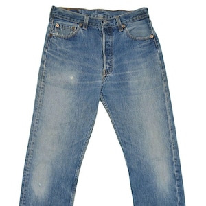 1990s Vintage Levis 501 Distressed Jeans 29x34 image 1