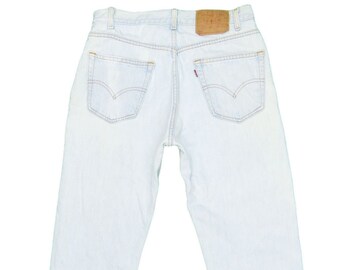 1990s Vintage Levis 505 Frost White Jeans 31x31