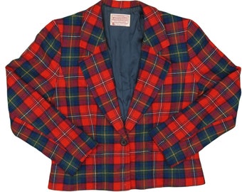 Vintage Pendleton Plaid Blazer Size XS