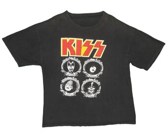 Vintage 90s Kiss 2006 Retro Punk Rock Tour Faded Merch Devil Band