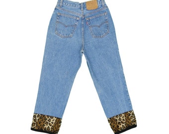 1980s Vintage Levis 501 Leopard Jeans 27x23.5