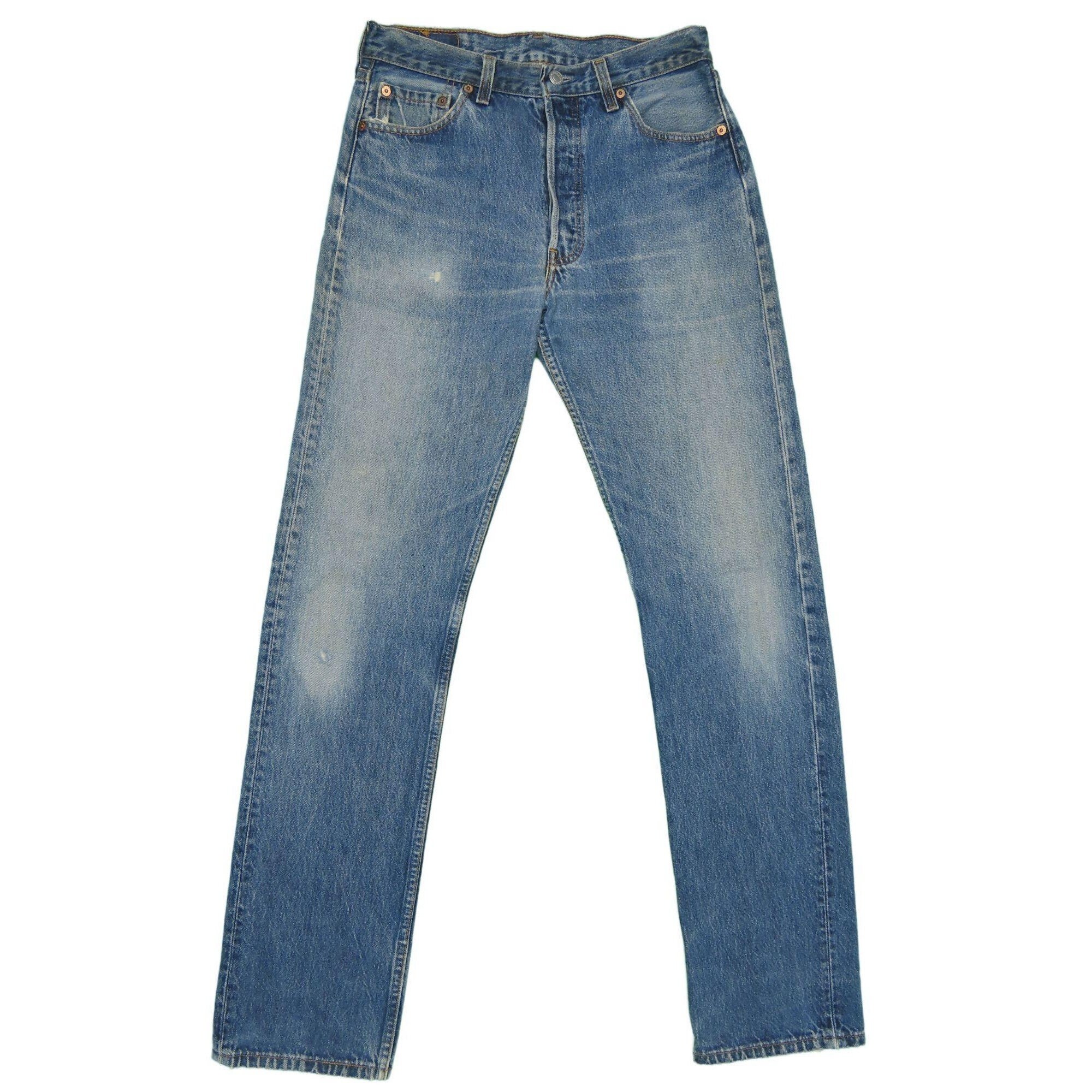 1990s Vintage Levis 501 Distressed Jeans 29x34 - Etsy