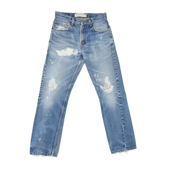 2000s Levis 505 Distressed Jeans 29x29 - Etsy