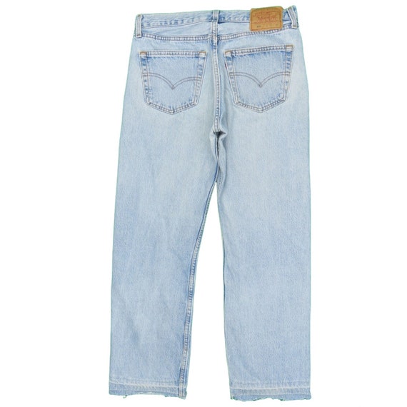 1990s Vintage Levis 501 Distressed Jeans 31x28 - image 2