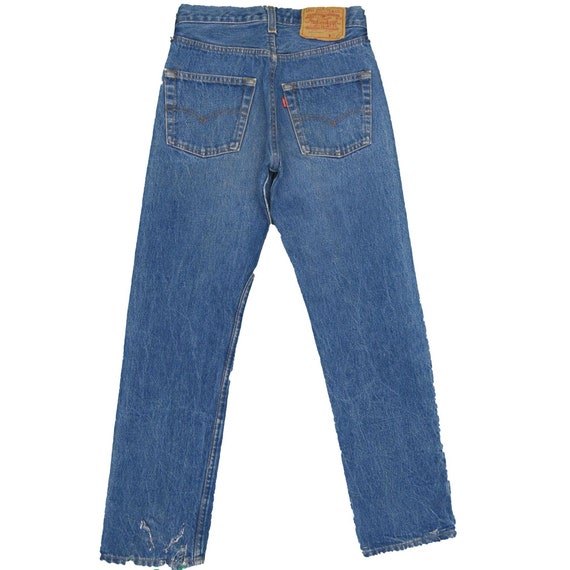 1980s Levis 501 Distressed Jeans 25x28.5 - image 2