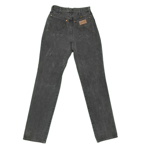 1980s Vintage Wrangler Black Jeans 26x35 - image 1