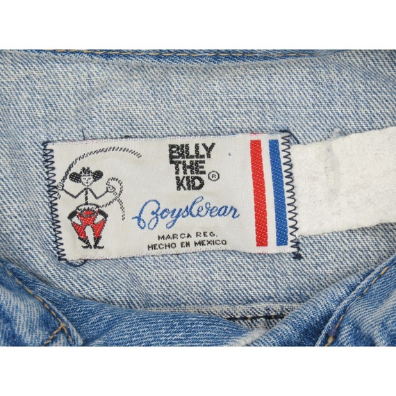 1960s Vintage Billy The Kid Denim Jacket Size KID… - image 3