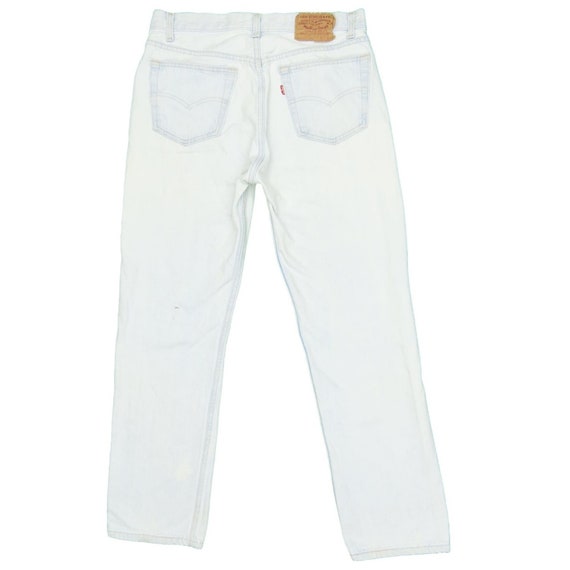 1990s Vintage Levis 501 Frost White Jeans 32x29 - image 2