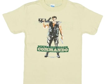 1980s Vintage Arnold Schwarzenegger Commando Movie Shirt Size S
