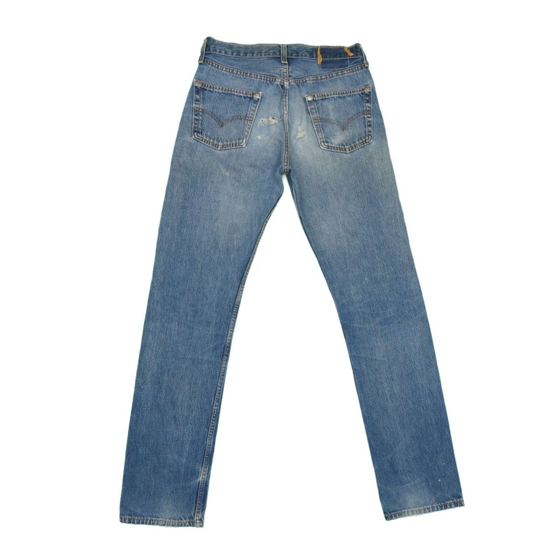 1990s Vintage Levis 501 Distressed Jeans 29x34 image 2