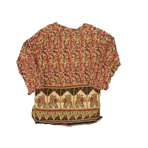 1970s Vintage Indian Cotton Gauze Blouse Size S/M - image 2
