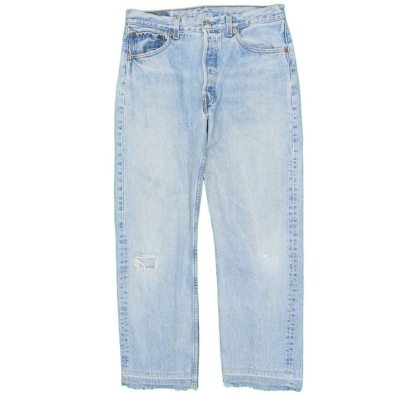 1990s Vintage Levis 501 Distressed Jeans 31x28 - image 1