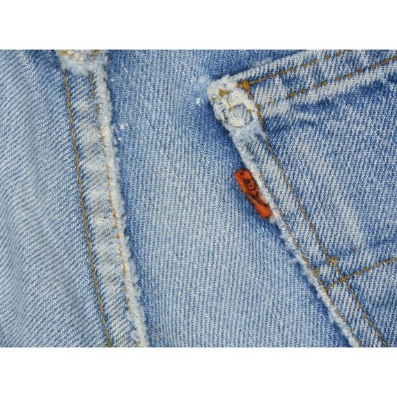 34 - Vintage Levis Flared Orange Tab Jeans 34x32.5 - image 6